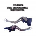 MANETE ESPORTIVO CG 150 / FAN 125 LONA CROMADO ( PAR )